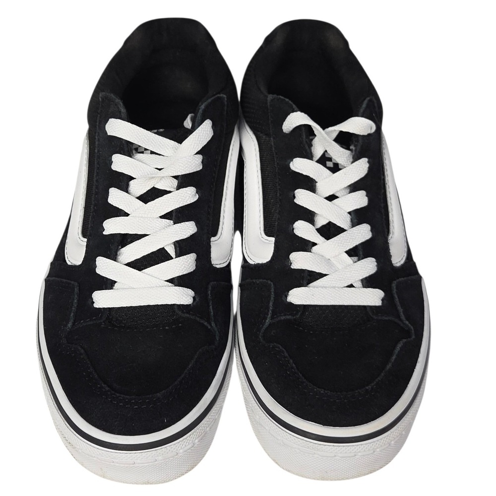 Vans Caldrone Sneakers Womens 8 Black White Skate Casual Low Top Lace Up Shoes - Picture 4 of 9